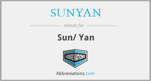 What is the abbreviation for sun/ yan?